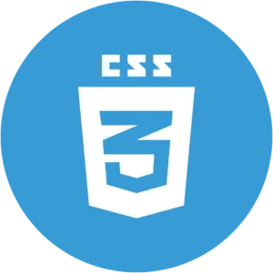 A logo of CSS3.