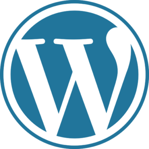 A logo of WordPress.