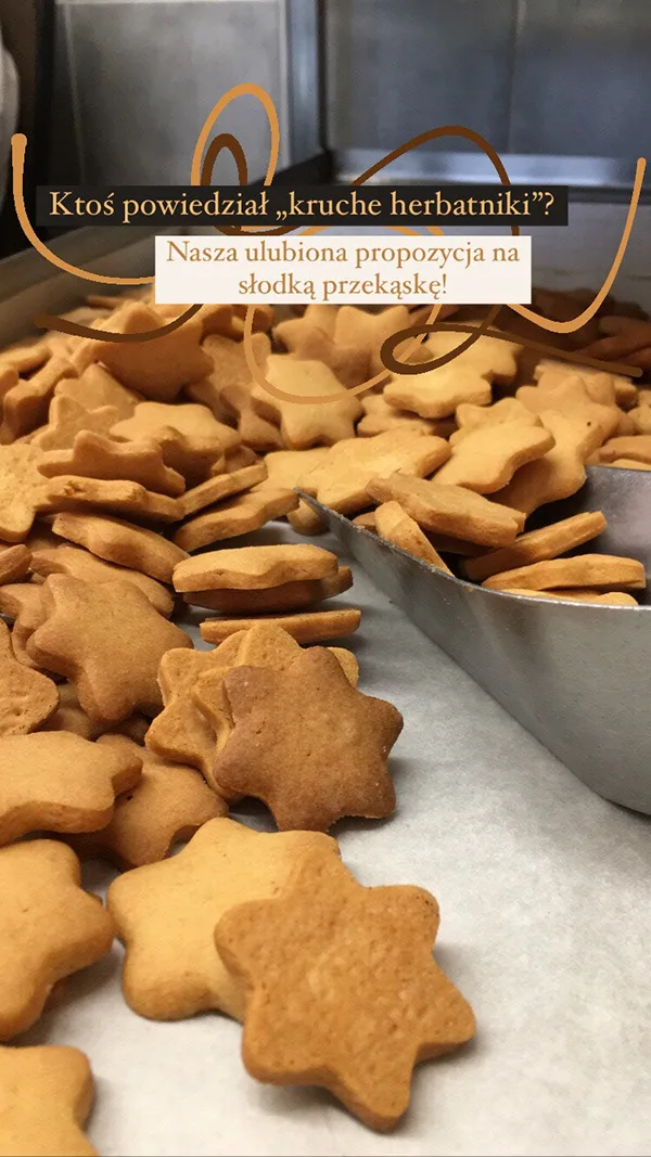 An Instagram story showing a bunch of small, star-shaped cookies.