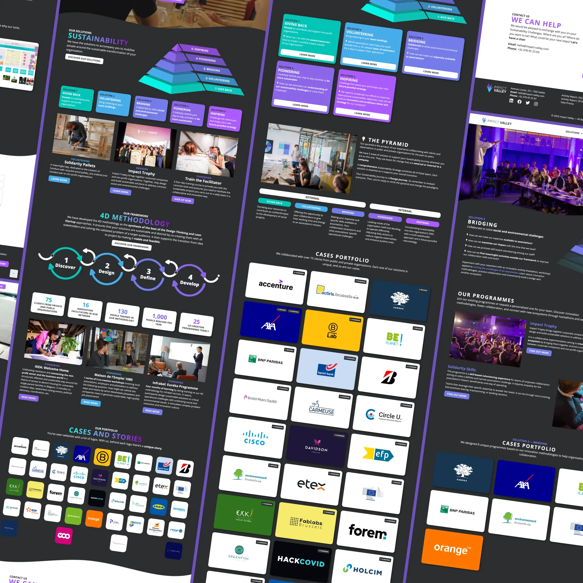 A collection of pages from the Impact Valley's website.