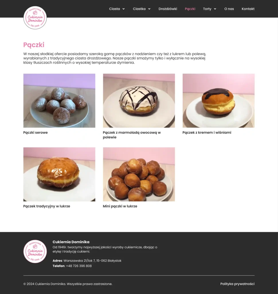 Category page: Pączki.