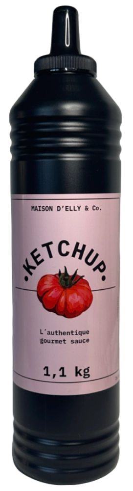 A bottle of SMBT's original sauce: ketchup.