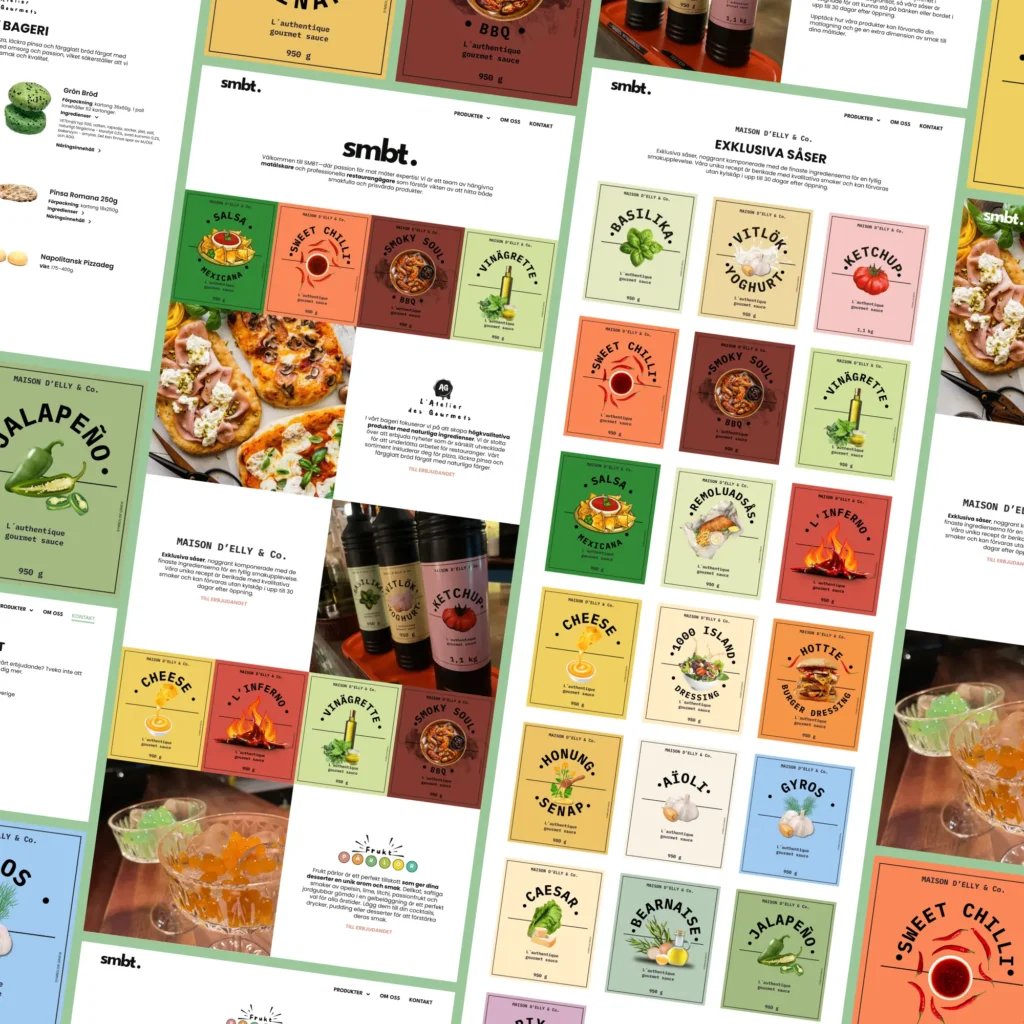 A collection of pages and graphics from SMBT's website.