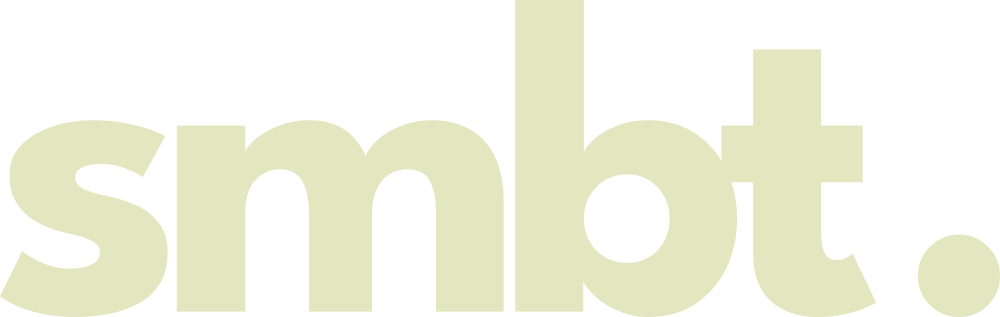 SMBT's logo in light green.